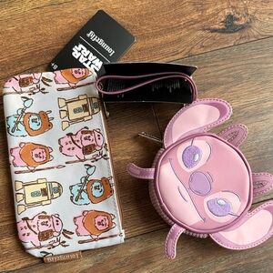 Loungefly Pink Star Wars Kids Wallet and Coin Purse Set